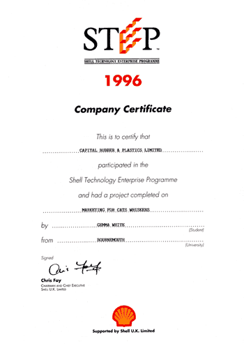 STEP Company Certificate
